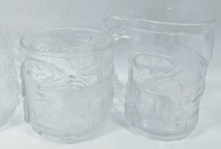 Complete Set of 4 1995 DC Comics Batman Forever Collectible McDonalds Glass Mugs 8
