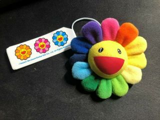 Takashi Murakami Kaikai Kiki Rainbow Flower Plush Pin Keychainbrand