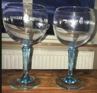 2 Bombay Sapphire Gin Balloon Glasses - &