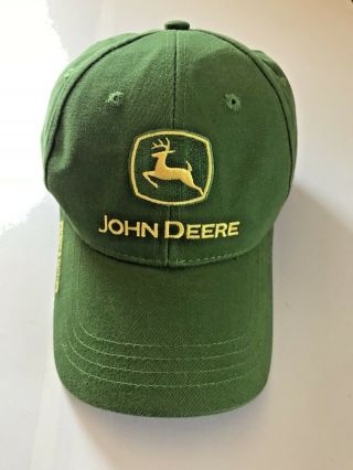 John Deere Owners Edition Baseball Cap Adjustable Green Cotton Yellow Embroidery