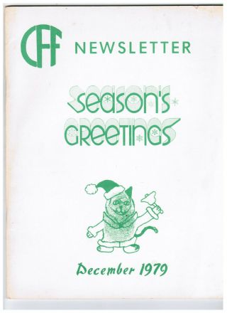 Rare Dec 1979 Cff Newsletter Cat Fanciers 