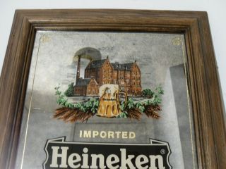Vintage Heineken Mirror Holland Van Munching & Co.  Ny Ny,  18x15 Vtg