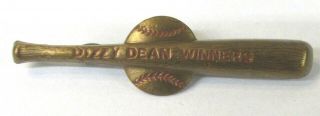 1935 Dizzy Dean Winners Bat Post Cereal Premium Pinback Badge Higher Grade F1