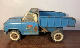 Vintage Blue Tonka Hydraulic Dump Truck Pressed Steel Toy 2480