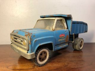 Vintage Blue Tonka Hydraulic Dump Truck Pressed Steel Toy 2480 2