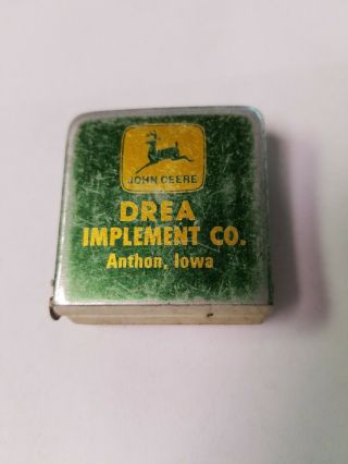 Vintage John Deere Pocket/sewing Measuring Tape Drea Implement Anthon Iowa