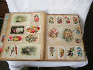 Circa 1880 Antique Victorian Trade Card Album with 60 Trade Cards Plus 52 Others 7