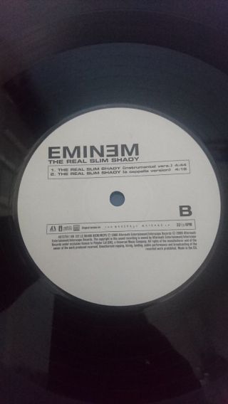 Vinyl - Hip Hop Rap - Eminem - The Real Slim Shady 12 
