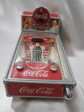 1998 Coca - Cola Mini Pinball Machine Coin Bank