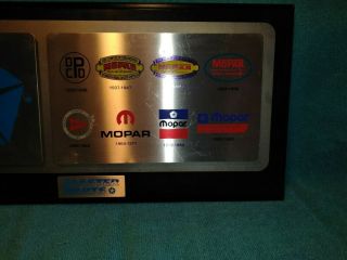 vintage chrysler mopar dealership master parts award wall clock gas oil sign 2