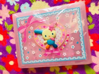 2004 Sanrio Japan Auth Usahana Rainbow Rabbit Doll Letter Stickers Box Gift
