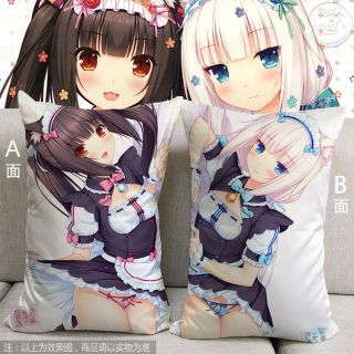Anime Nekopara Chocolat Vanilla Dakimakura Cushion Pillow Case Bedding Ck - V6