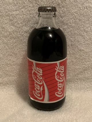 Full 355ml Coca - Cola Foam Label Soda Bottle