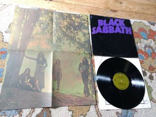 Black Sabbath Master Of Reality Lp Record Vinyl Vg,  W/ Poster