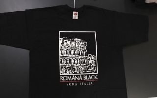 Vintage Romana Sambuca Black Shirt,  Black,  Mens Xl,  Circa 90 
