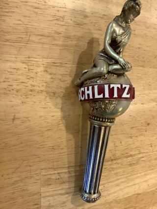 Vintage Schlitz Malt Liquor Beer Woman Tap Pull/knob Handle 9 1/4 "
