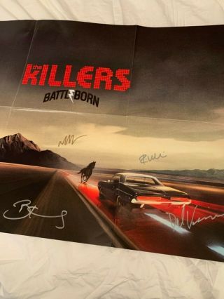 24x36 Huge The Killers Signed Brandon Flowers Jumbo Battle Born Poster