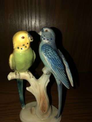 Antique Parakeet Figurine
