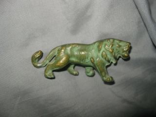 Srg Miniature Lead Lion Verdigris Bronze Finish,  Circa 1947