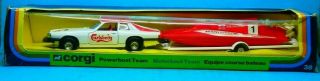 1979 Corgi Power Boat Team Xjs Jaguar,  Boat & Trailer Diecast Model Toy Mib