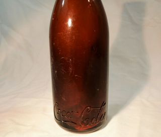 Antique Coca - Cola Amber Straight Side Bottle Scranton,  Pa - Coke Old Soda Pop