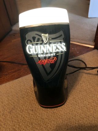 Guinness Beer Shaped Lamp 11 " Tall
