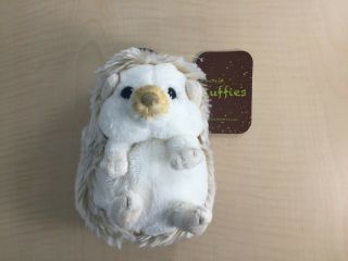 Fluffies Stuffed Animal Hedgehog Passpouch White