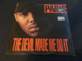 Paris The Devil Made Me Do It Lp 1990 Tommy Boy Rap Hip - Hop (vg, ) Scarface