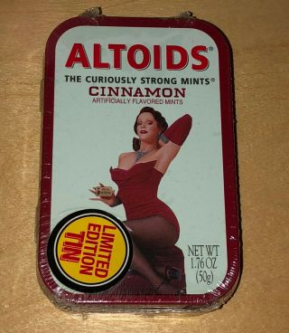 Altoids Limited Edition Tin Cinnamon Pin Up Girl Sin Sindy Factory Mints