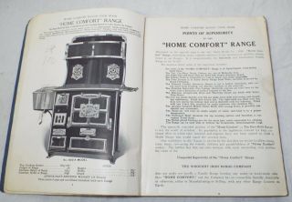 Old Antique 1921 HOME COMFORT COOKBOOK Advertising WROUGHT IRON RANGE CO. 5