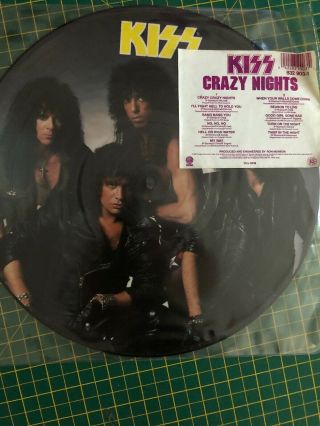 Kiss - Crazy Nights - 1987 Picture Disc Lp Ex,