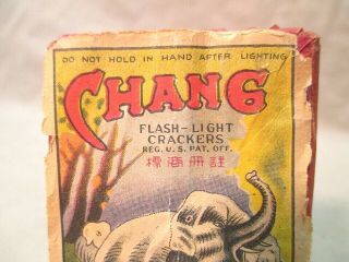 VINTAGE CHANG FIREWORKS LABEL FIRECRACKERS 16 PACK 1 1/2 