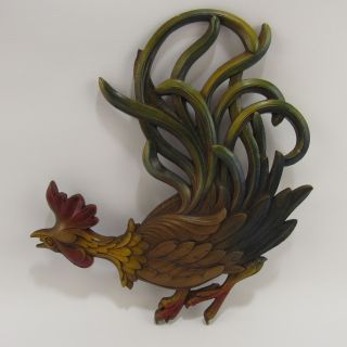 Vintage Syroco Rooster Wall Hanging 12x12 " Chicken Country Farmhouse 1965 Bird