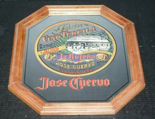 Jose Cuervo Especial Tequila Bar Mirror Man Cave Drink Sign Wood Frame Wall Art
