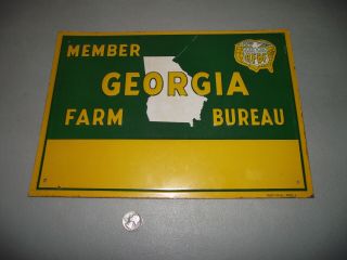 Vintage Afbf Georgia Farm Bureau Member Family Farm Metal Sign