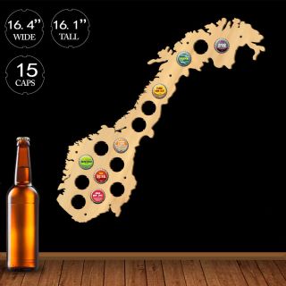 The Kingdom of Norway Beer Cap Map Bar Wall Sign Beer Bottle Cap Display Holder 2
