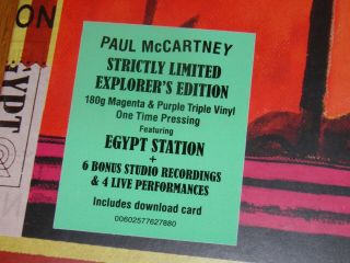 Paul Mccartney - Egypt Station 3lp Purple Coloured Vinyl The Beatles