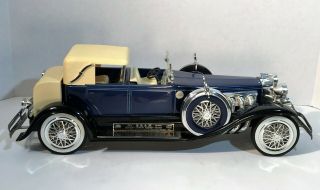 Vintage Jim Beam Decanter Dark Blue 1934 Duesenberg Model 