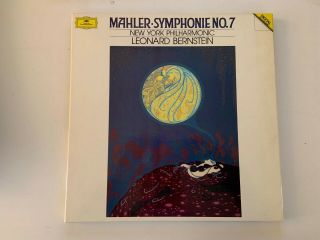 Leonard Bernstein Mahler Symphony No.  7 2 Lp Box Dgg Digital 419 211 - 1 Nmint