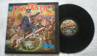 Elton John Captain Fantastic Uk 1st Press Lp Translucent Vinyl Poster Booklets