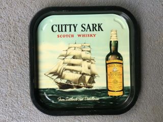 Vintage Cutty Sark Scotch Whiskey Advertising Tin Serving Tray Rare Collectibles