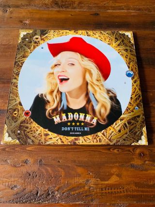 Madonna Don ' t Tell Me Blue 12 Vinyl Record Single | 3