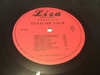 Elvis Presley LP (On Tour). 4