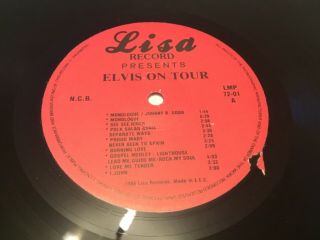 Elvis Presley LP (On Tour). 5