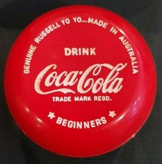 Vintage Russell Coca - Cola Beginners Yo Yo 1970 - Very