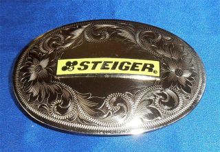 Steiger Tractor Vintage Montana Silversmiths Belt Buckle -