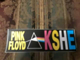 Vintage Old Htf Kshe 95 Pink Floyd Bumper Sticker 9 In.  By 3 In.  Wide