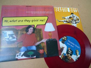 Beastie Boys ‎sure Shot 7 " Capitol Records ‎7243 8 81734 7 6 Red Vinyl,  Sticker