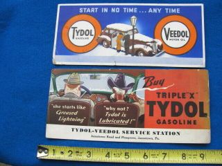 (2) Vintage Tydol / Veedol Oil Company Ink Blotters