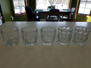 Authentic Promo Crown Royal Whiskey Crystal Cut Cocktail Glasses Old Stock